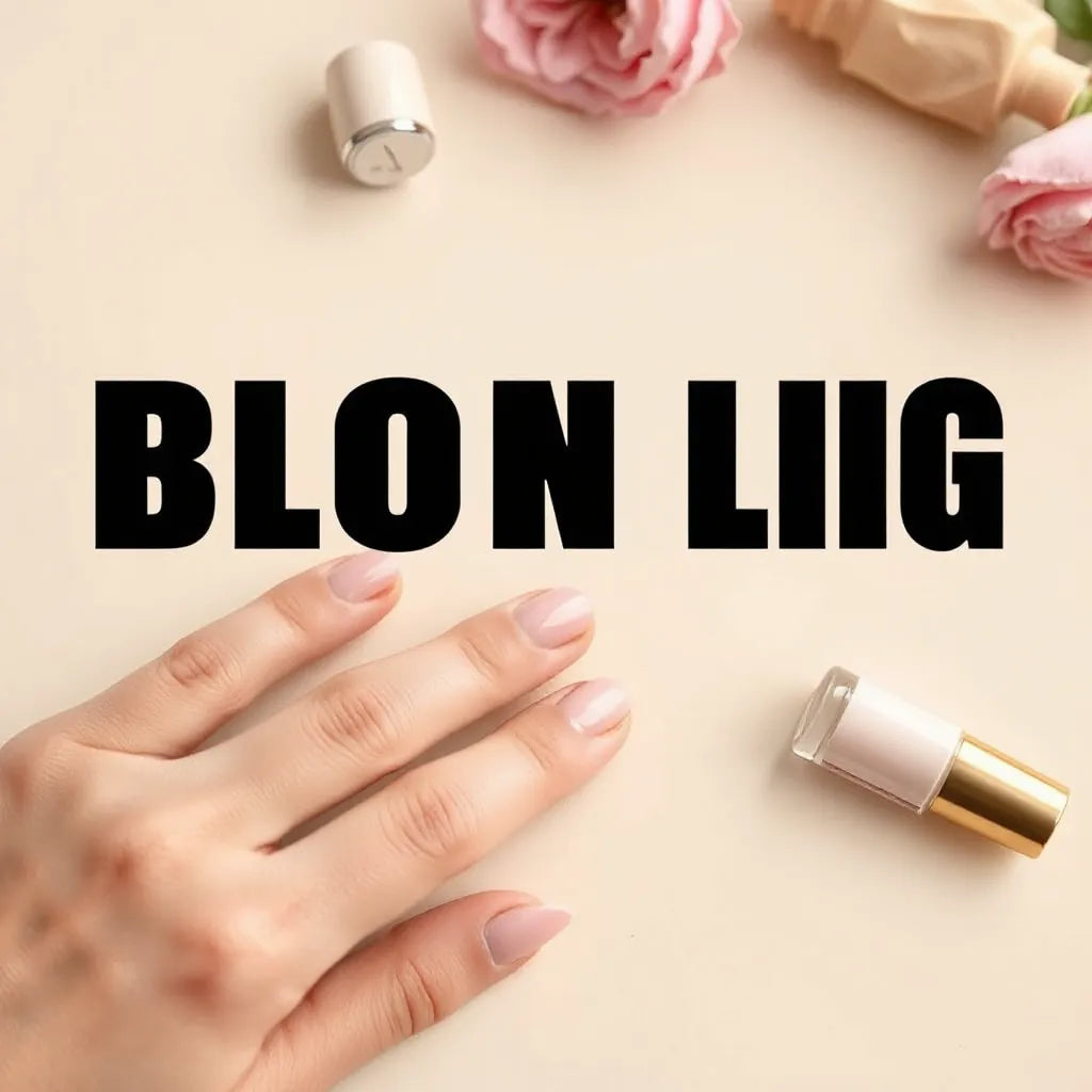 Soft baby pink almond nails with a glossy finish on a neat hand against a neutral background
