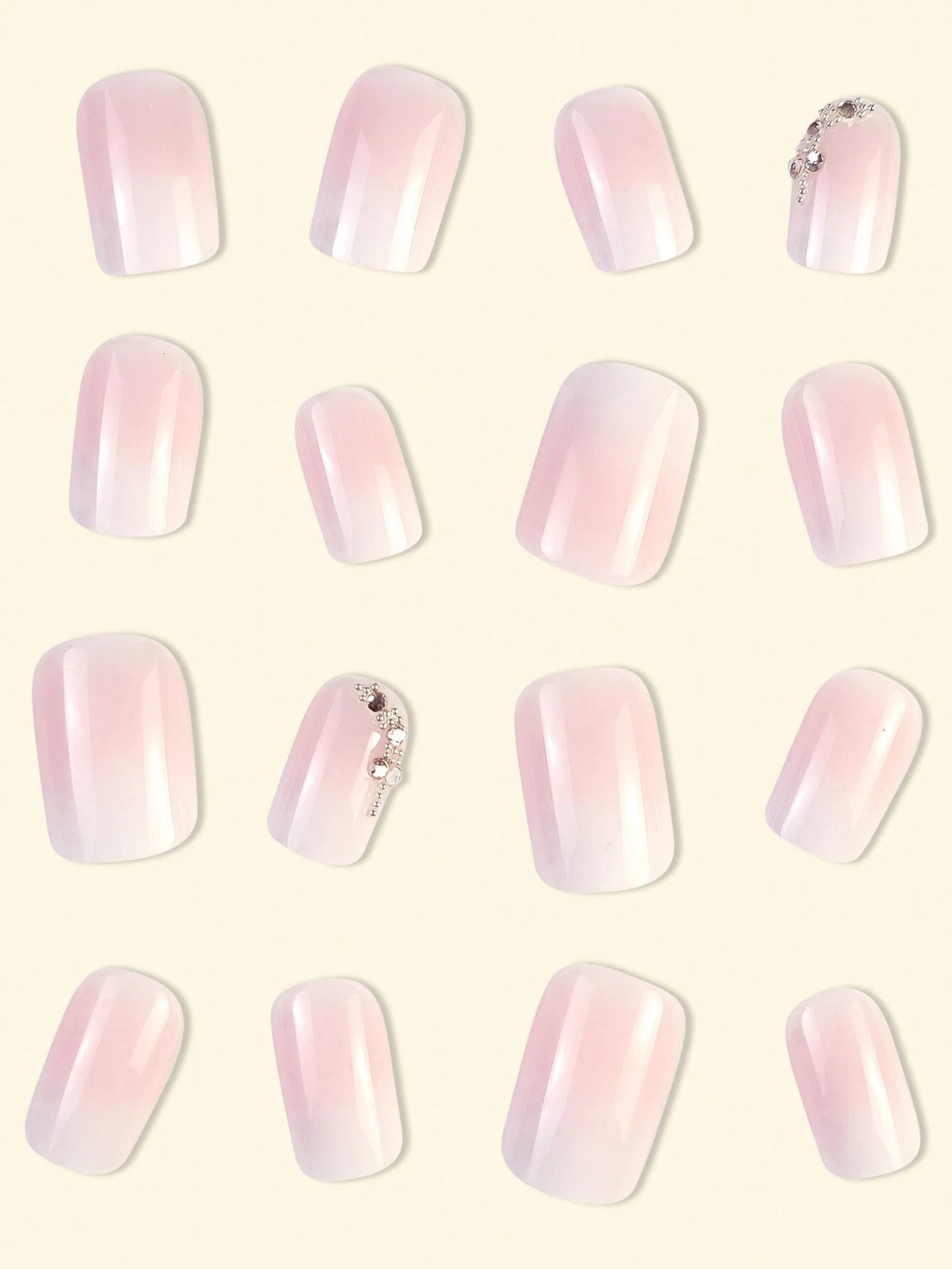 Long Square Press On Nails Set for Weddings - GlamGrip Beauty