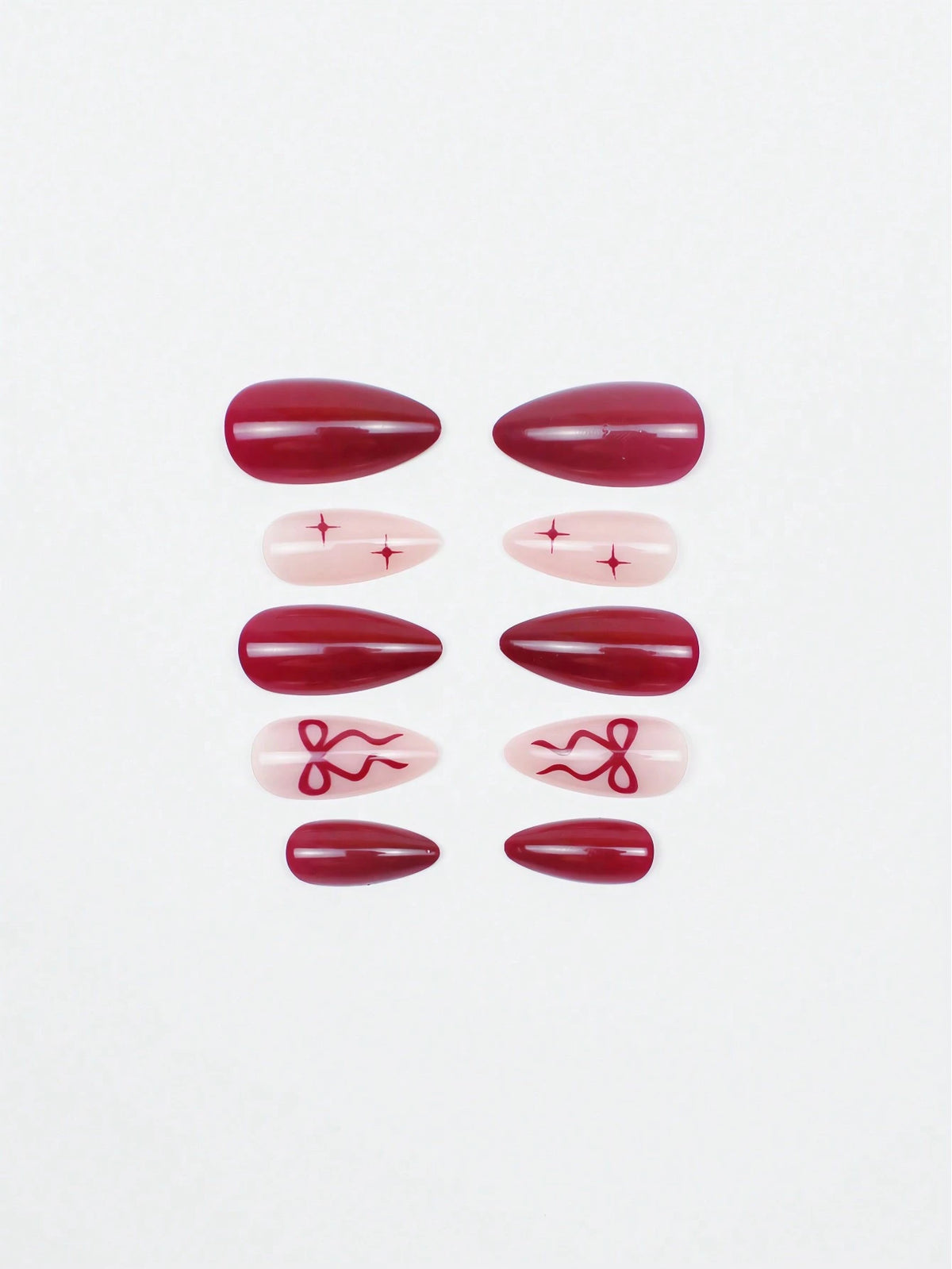 Velvet Bow - 24 PCS Medium Almond Press on Nails - GlamGrip Beauty