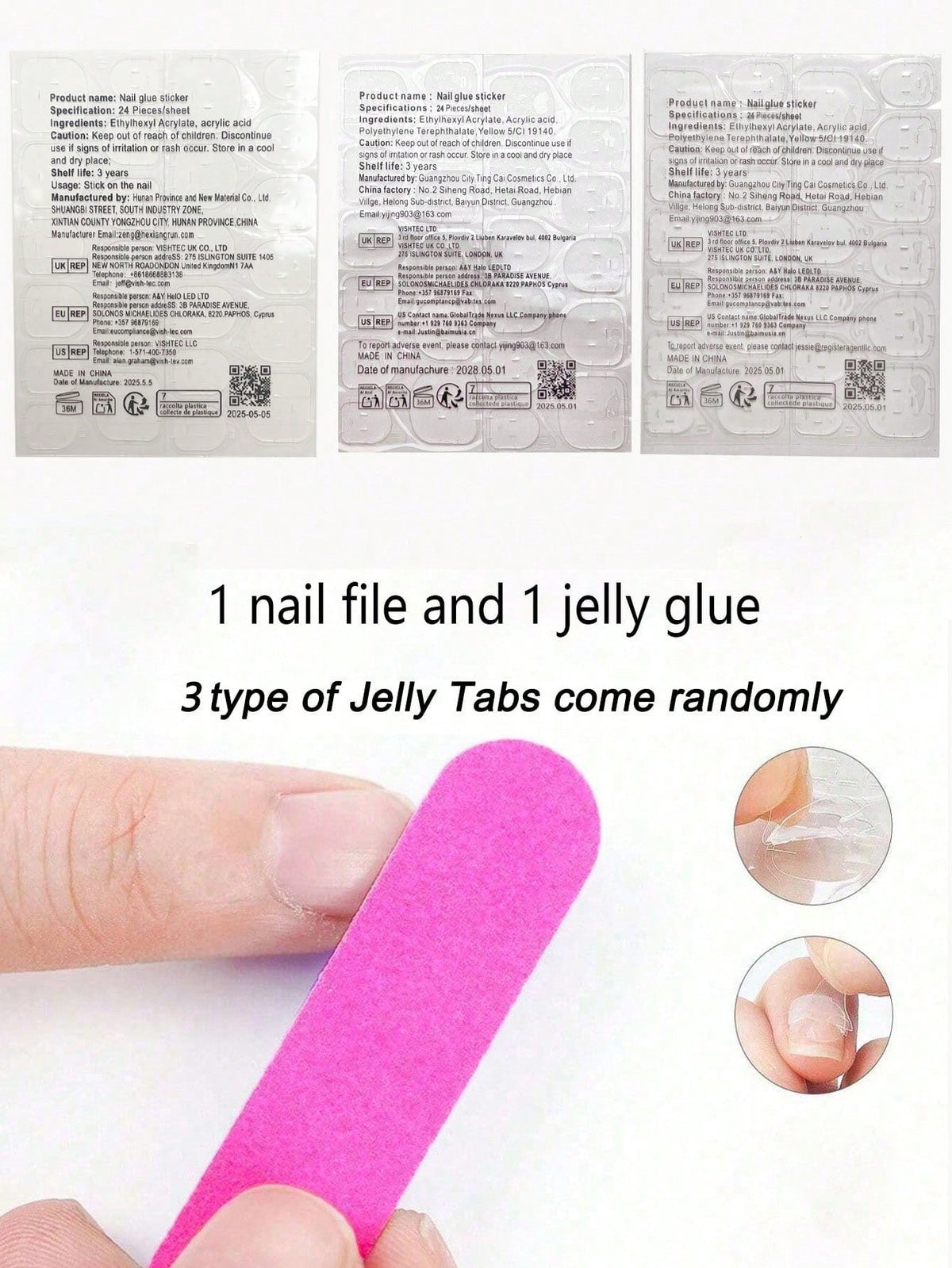 Pink Diamonds - 24 Set Long Square Press on Nails - GlamGrip Beauty