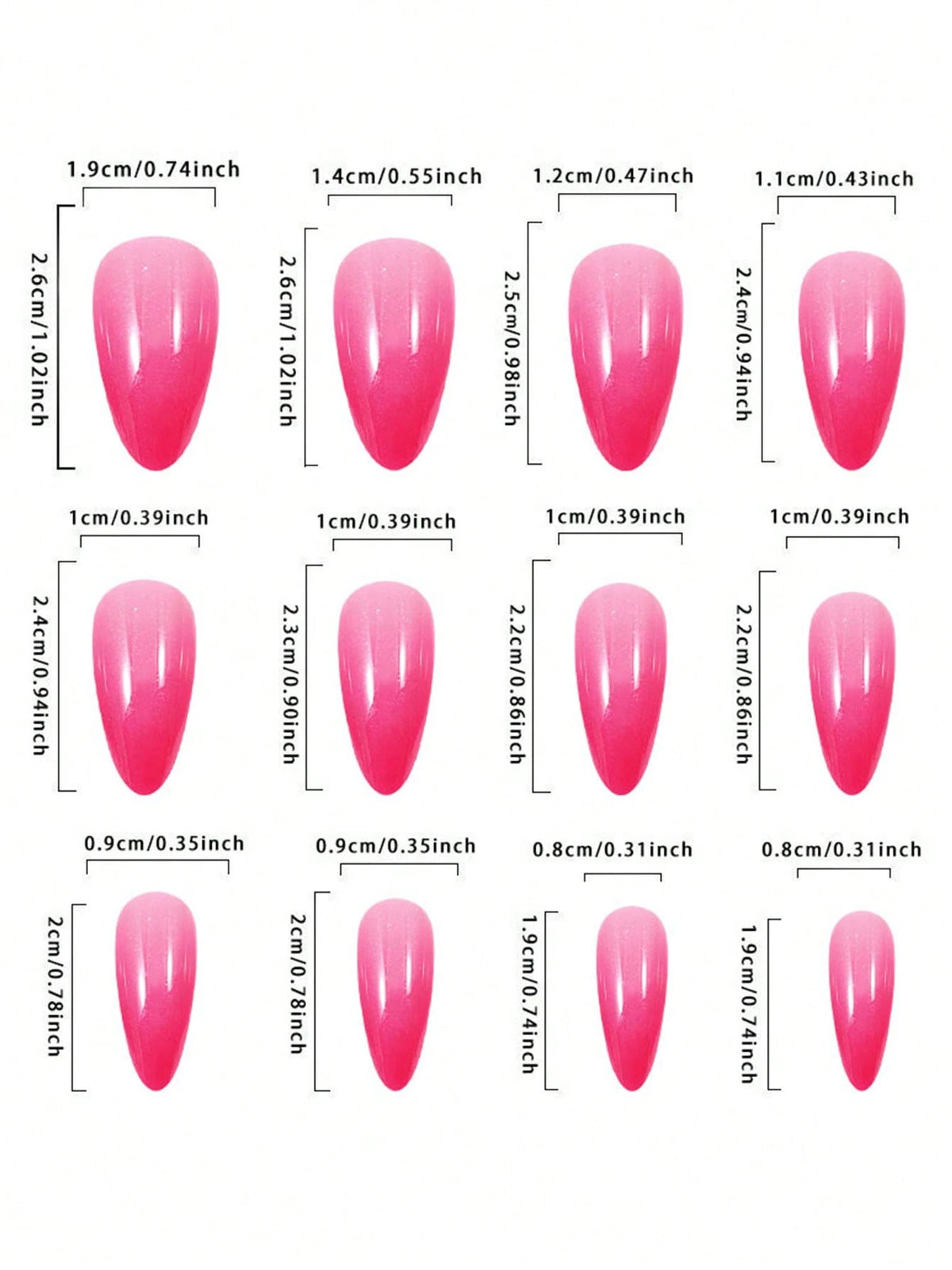 Roxy Rose - Medium Almond Acrylic Press On Nails Set - GlamGrip Beauty