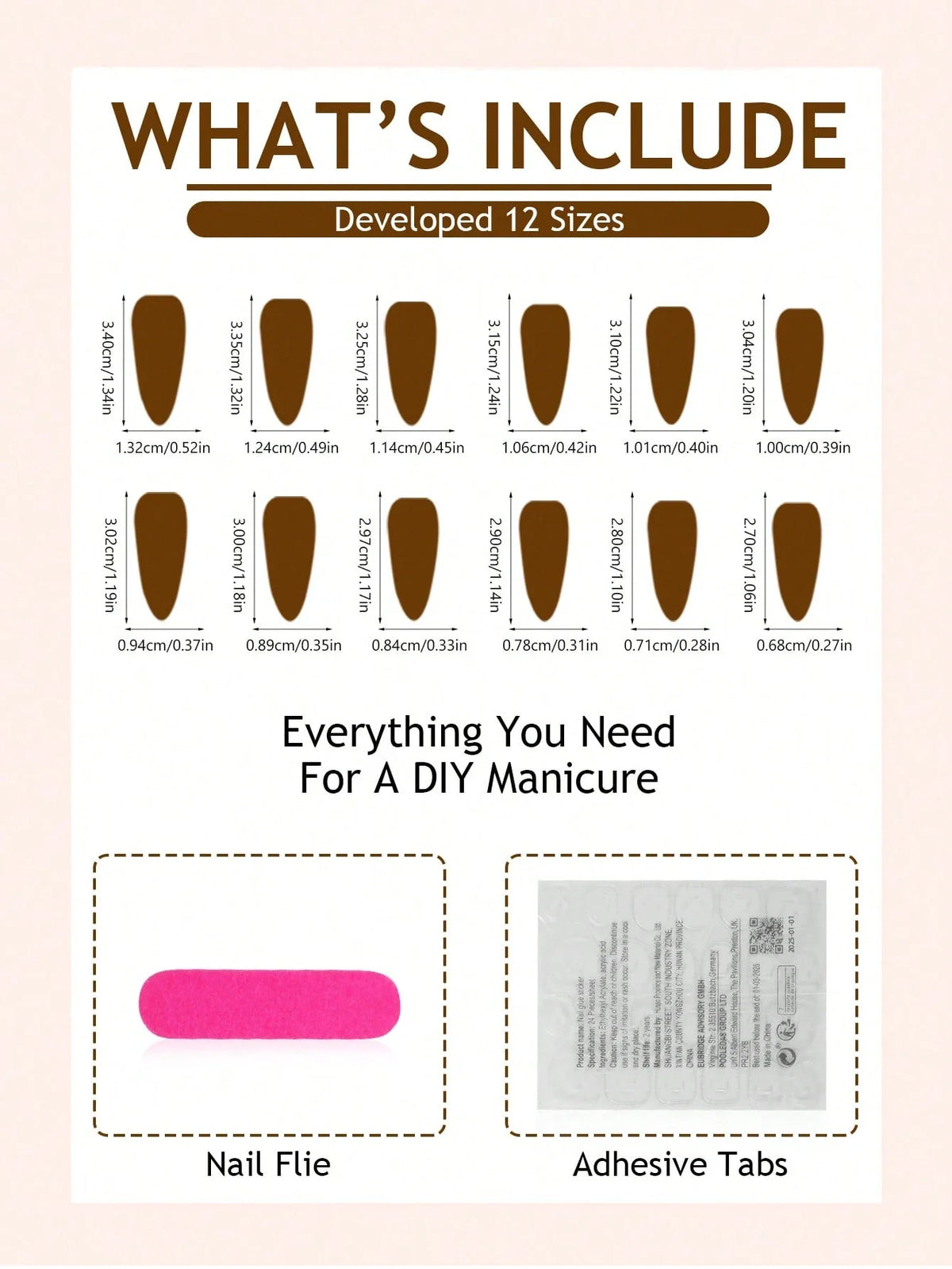 Rose R - 24 Set French Almond Shaped Acrylic Press on Nails - GlamGrip Beauty