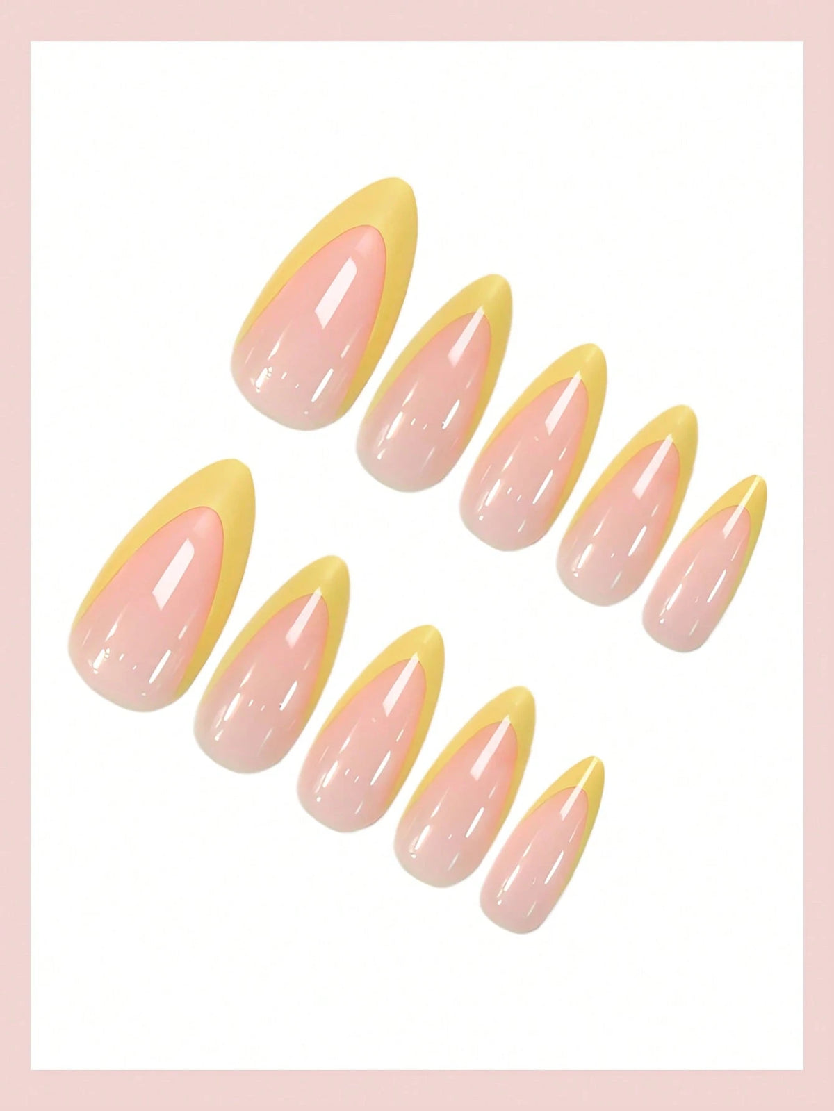 Sunbeam - 24 PCS Medium Almond Press on Nails - GlamGrip Beauty