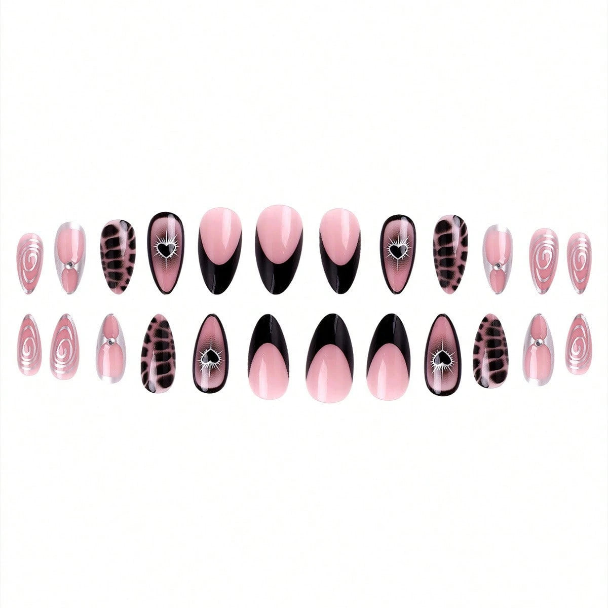 Dot & Bloom - 24 PCS Medium Almond Press on Nails
