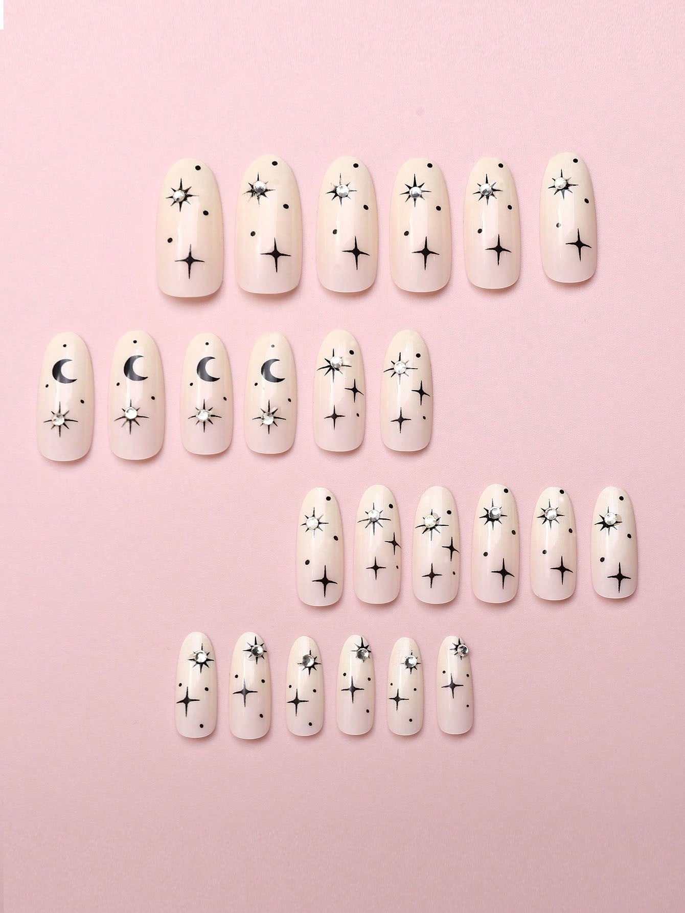 Golden Nude - 24 PCS Medium Oval Press on Nails