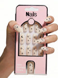 Golden Nude - 24 PCS Medium Oval Press on Nails