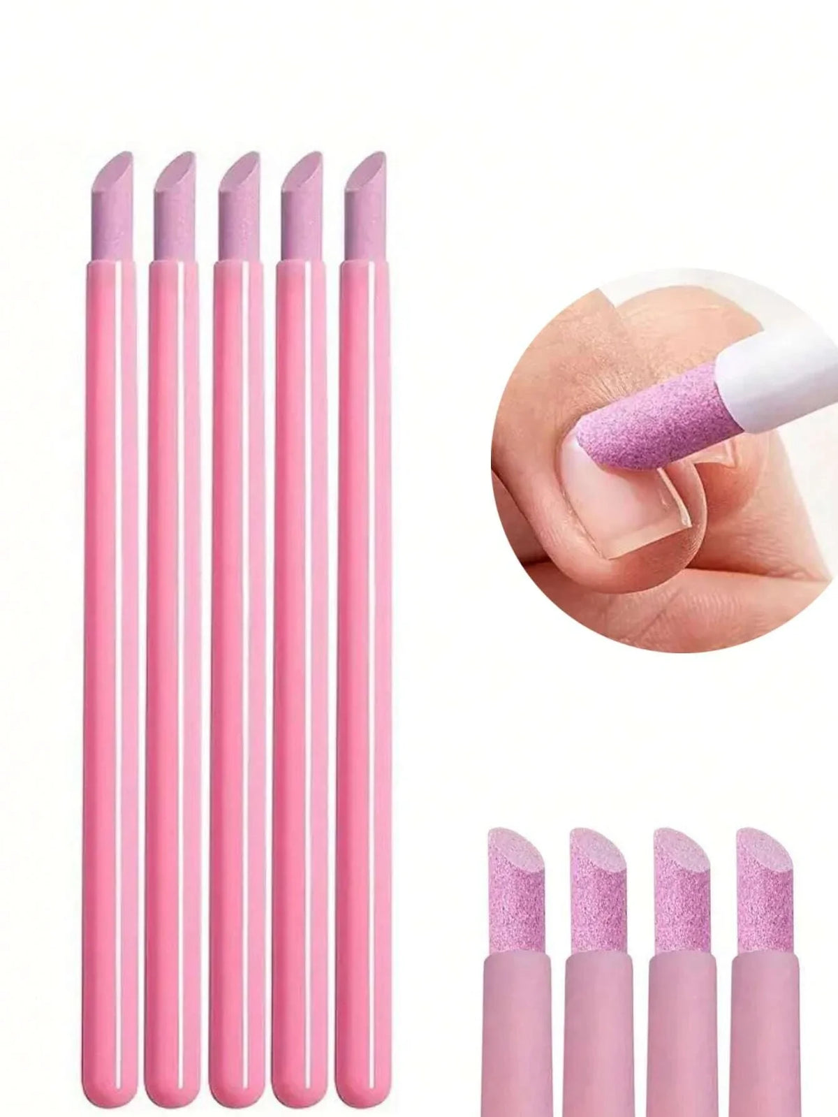 5-PCS Manicure Polishing Pen Set with Quartz & Ceramic - GlamGrip Beauty