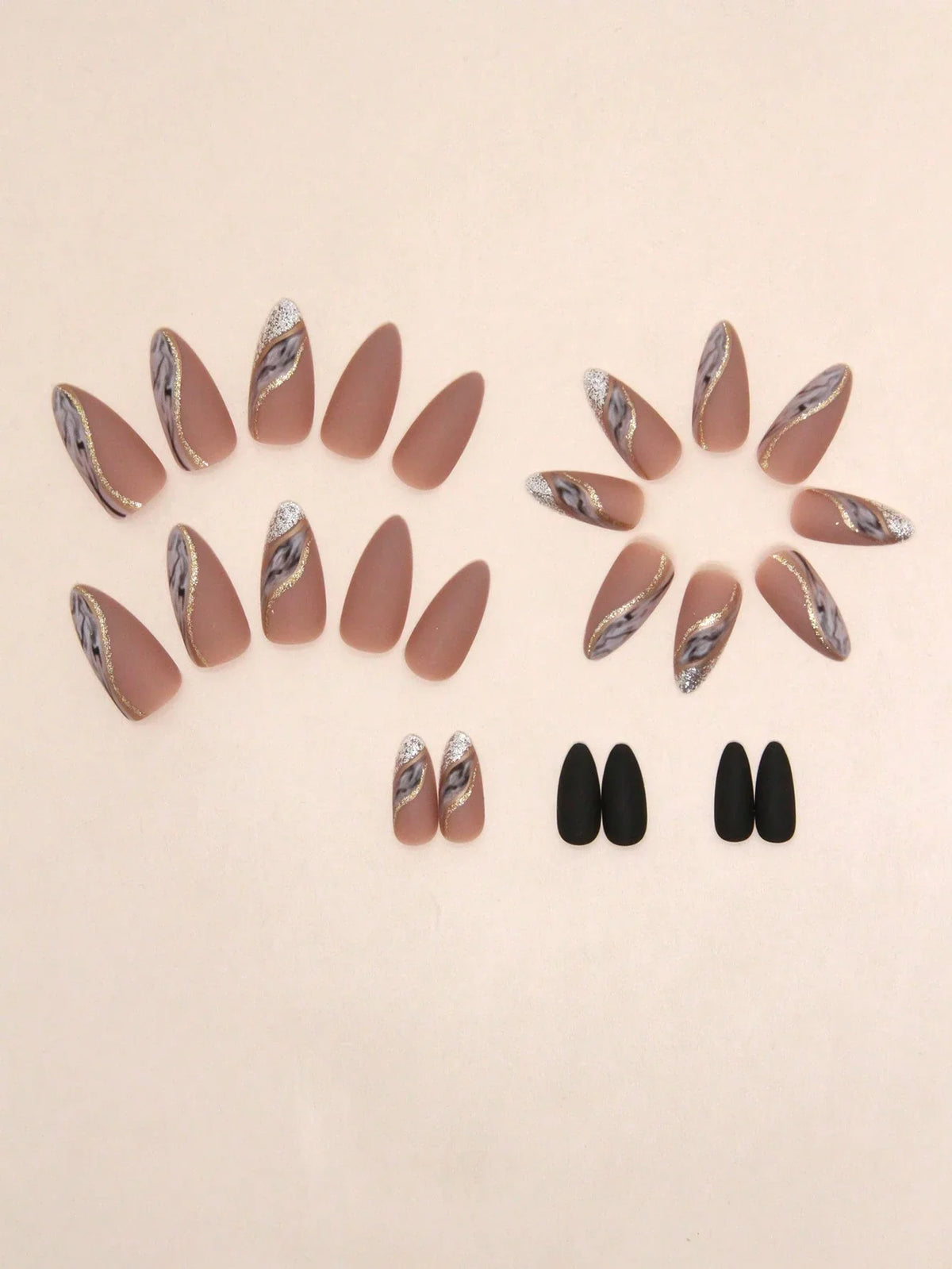 Beautifully Perfect - 24 Set of Long Elegant Press on Nails - GlamGrip Beauty