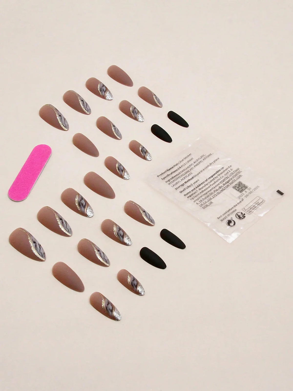 Beautifully Perfect - 24 Set of Long Elegant Press on Nails - GlamGrip Beauty