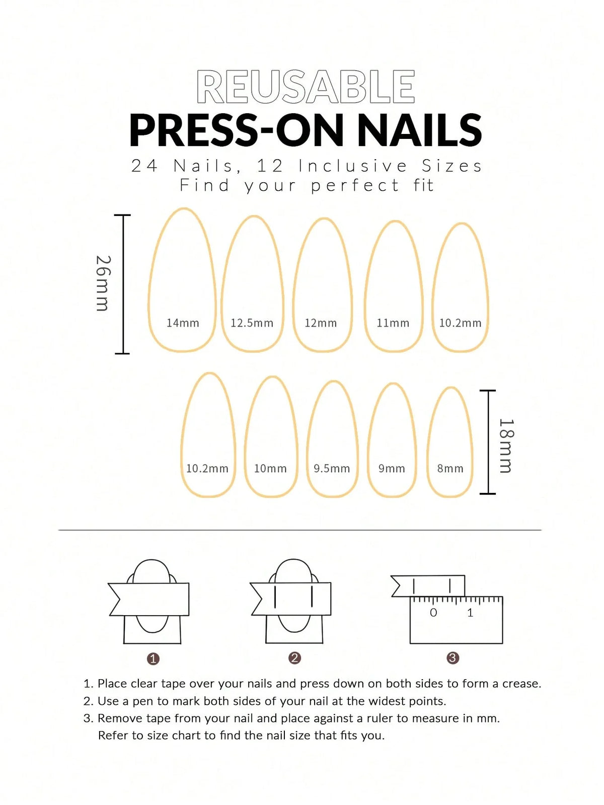 Beautifully Perfect - 24 Set of Long Elegant Press on Nails - GlamGrip Beauty