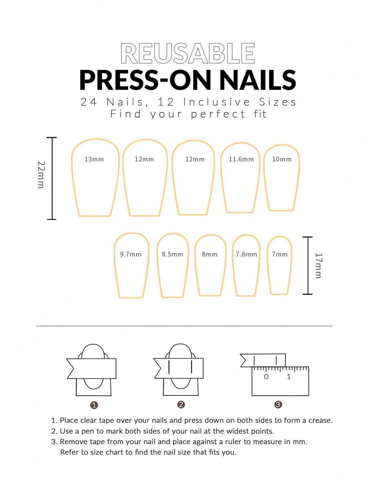 Enhance Your Elegance - 24 Set of Coffin Shaped Press on Nails - GlamGrip Beauty