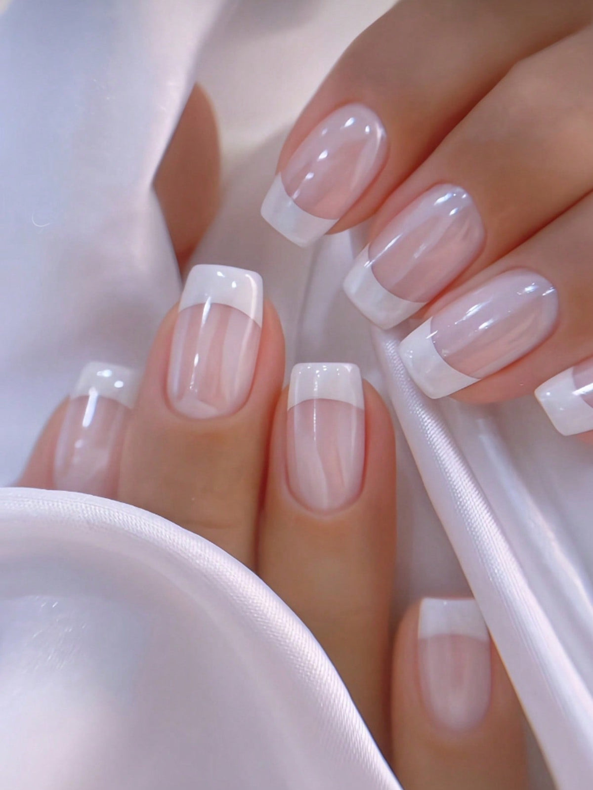 French - 24 Sets Medium Square Press On Nails - GlamGrip Beauty