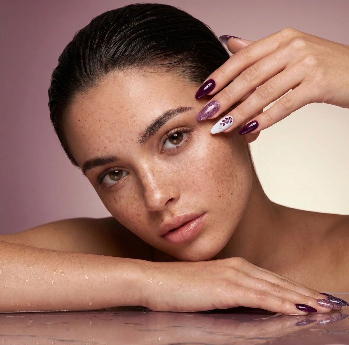 Purple Haze - Almond Shaped Press On Nails Set