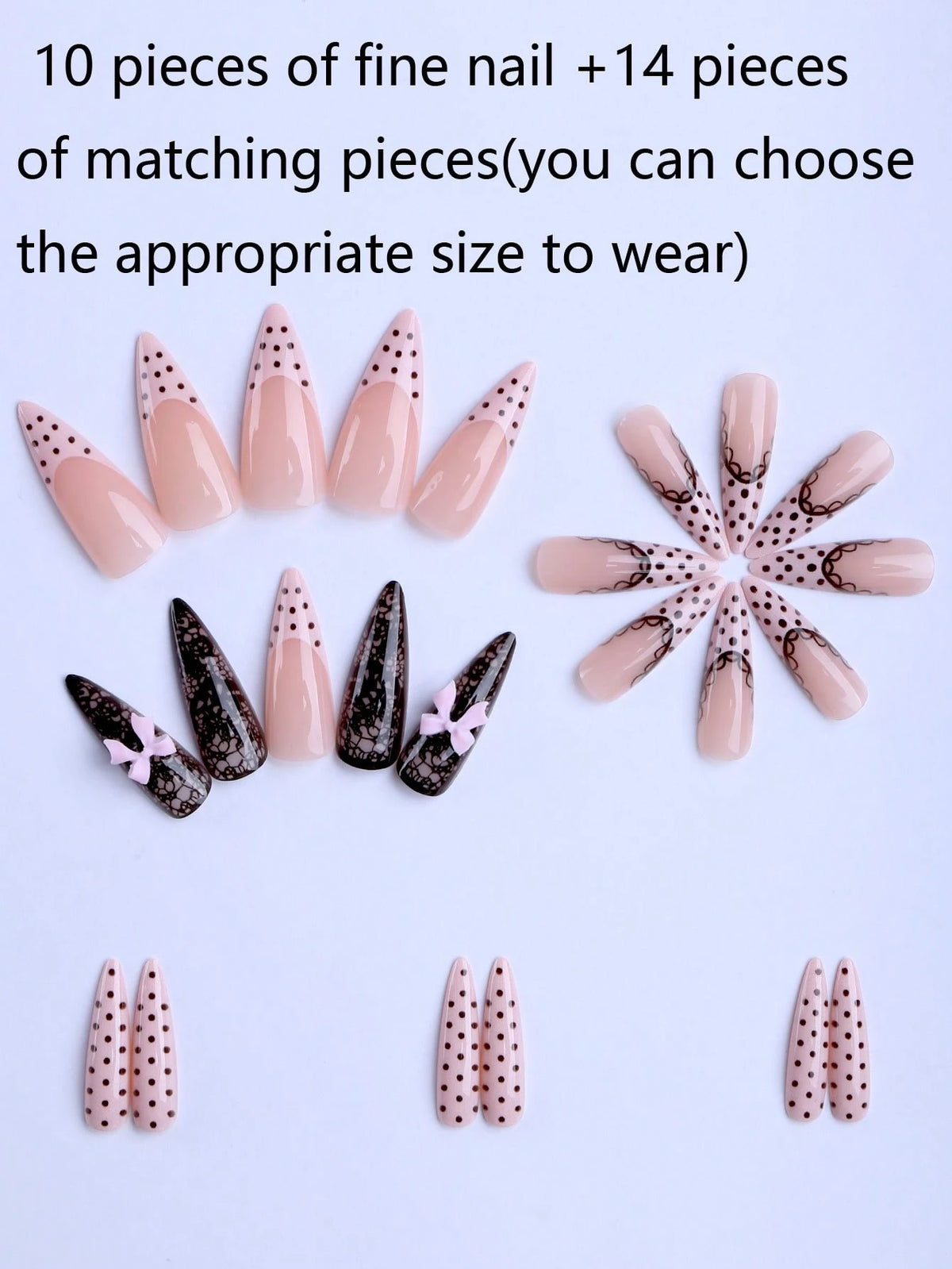 Girls Night - Long Almond Acrylic Press On Nails Set - GlamGrip Beauty