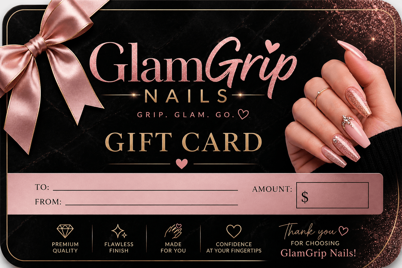 GlamGrip Nails presentkort för den ultimata nagelstilen