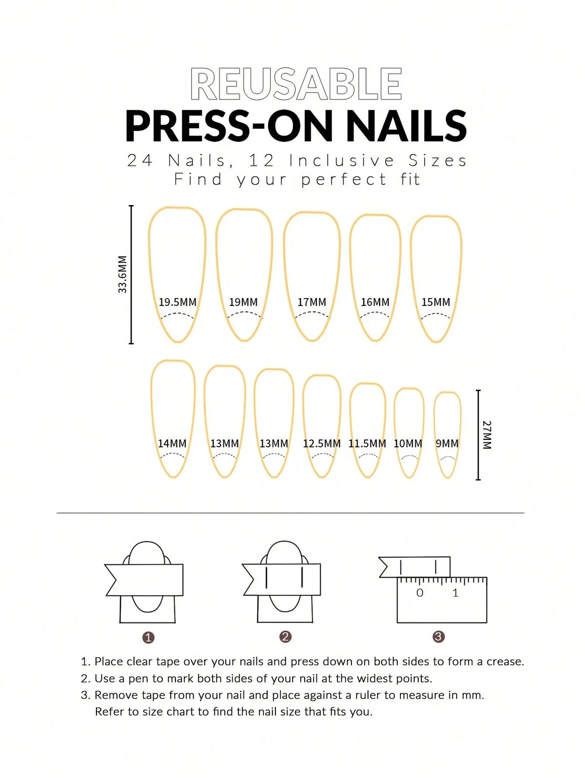 Polka Dotted Flowers - 24 Set French Long Press on Nails - GlamGrip Beauty