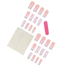 Bow & Bloom - 24 PCS Long Coffin Press on Nails