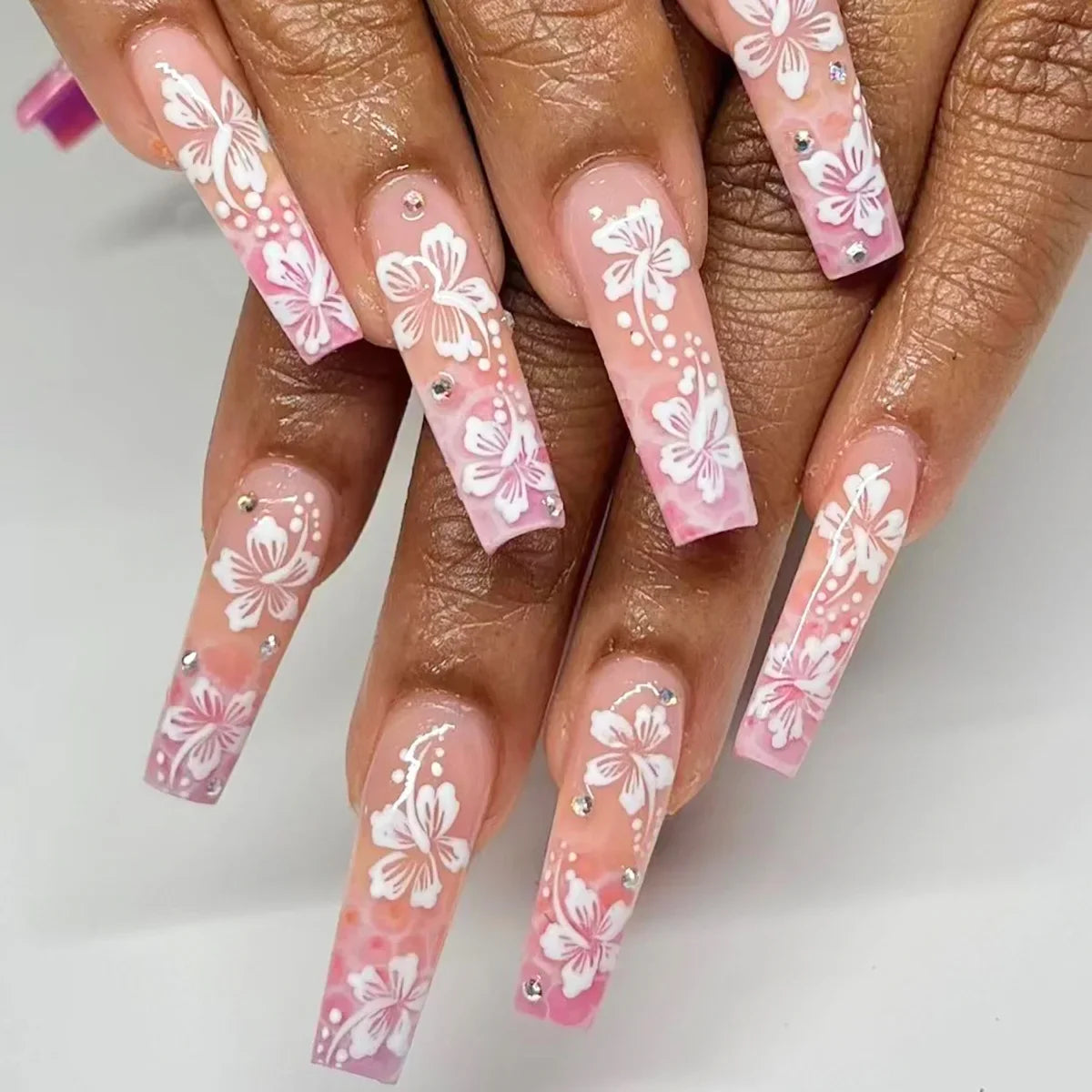 Nail Studio - 24 PCS Long Almond Press on Nails - GlamGrip Beauty