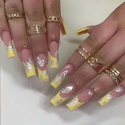 Nail Studio - 24 PCS Long Almond Press on Nails - GlamGrip Beauty