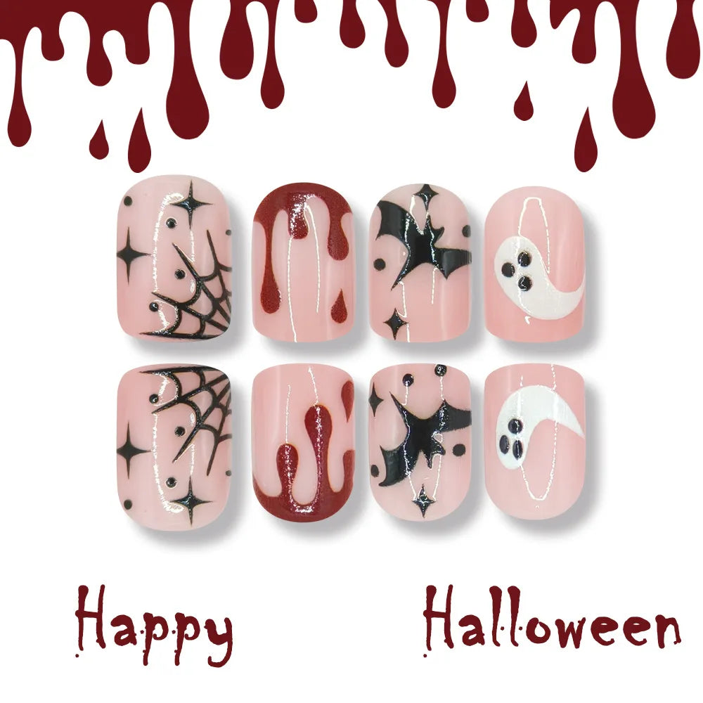 Halloween Blood Drip Press On Nails Set, 24 Pcs - GlamGrip Beauty