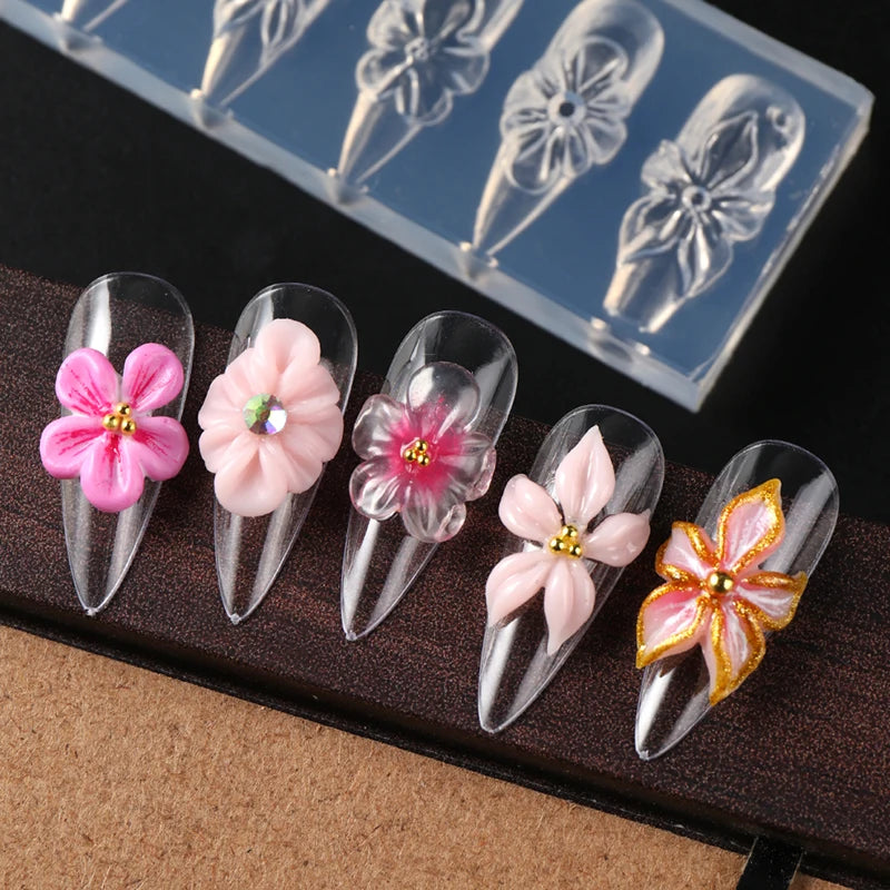 Petal Mold - 3D Flower Silicone Nail Art Mold - GlamGrip Beauty
