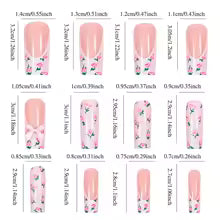 Bow & Bloom - 24 PCS Long Coffin Press on Nails
