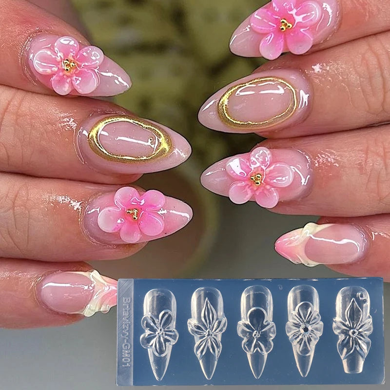 Petal Mold - 3D Flower Silicone Nail Art Mold - GlamGrip Beauty
