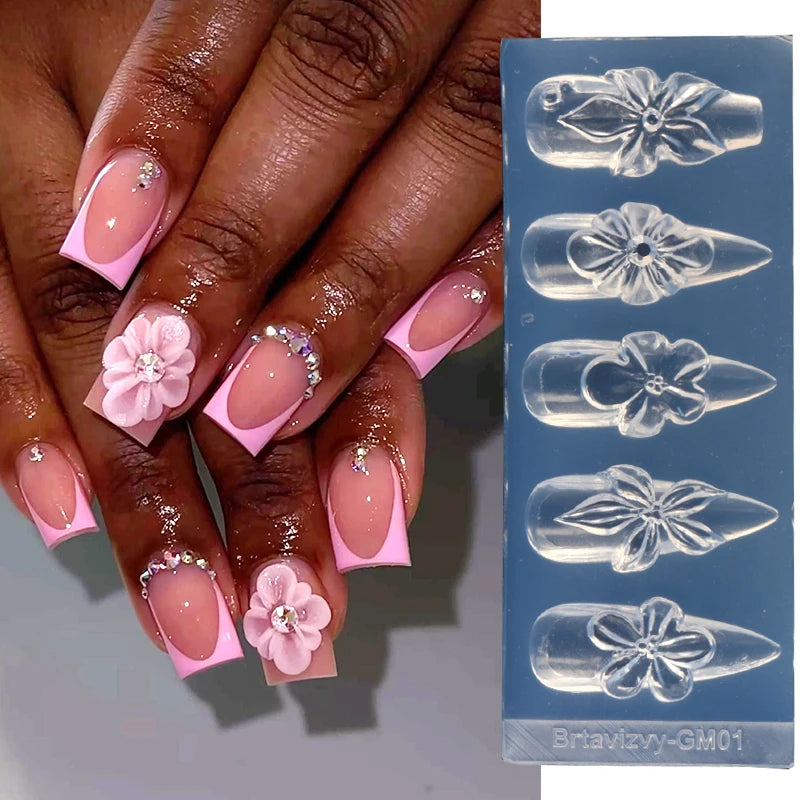 Petal Mold - 3D Flower Silicone Nail Art Mold - GlamGrip Beauty