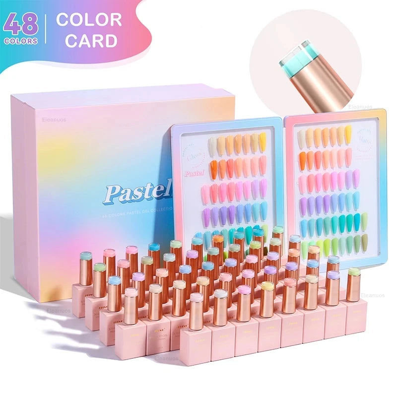 Macaron Set - 48 Colour UV Gel Polish Collection - GlamGrip Beauty
