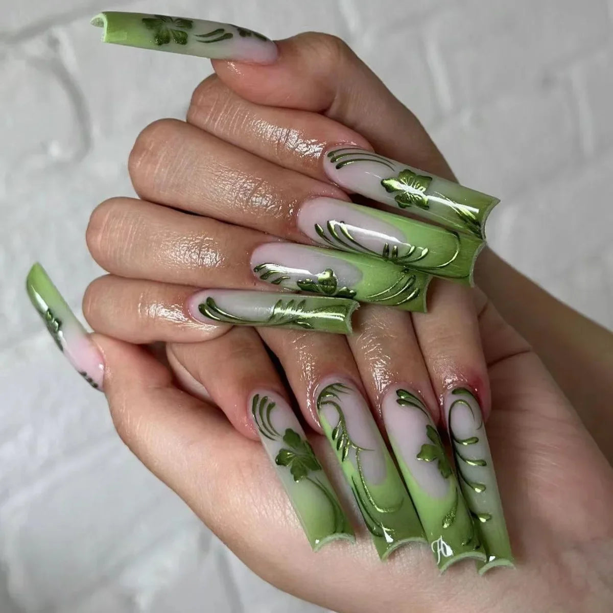Nail Studio - 24 PCS Long Almond Press on Nails - GlamGrip Beauty
