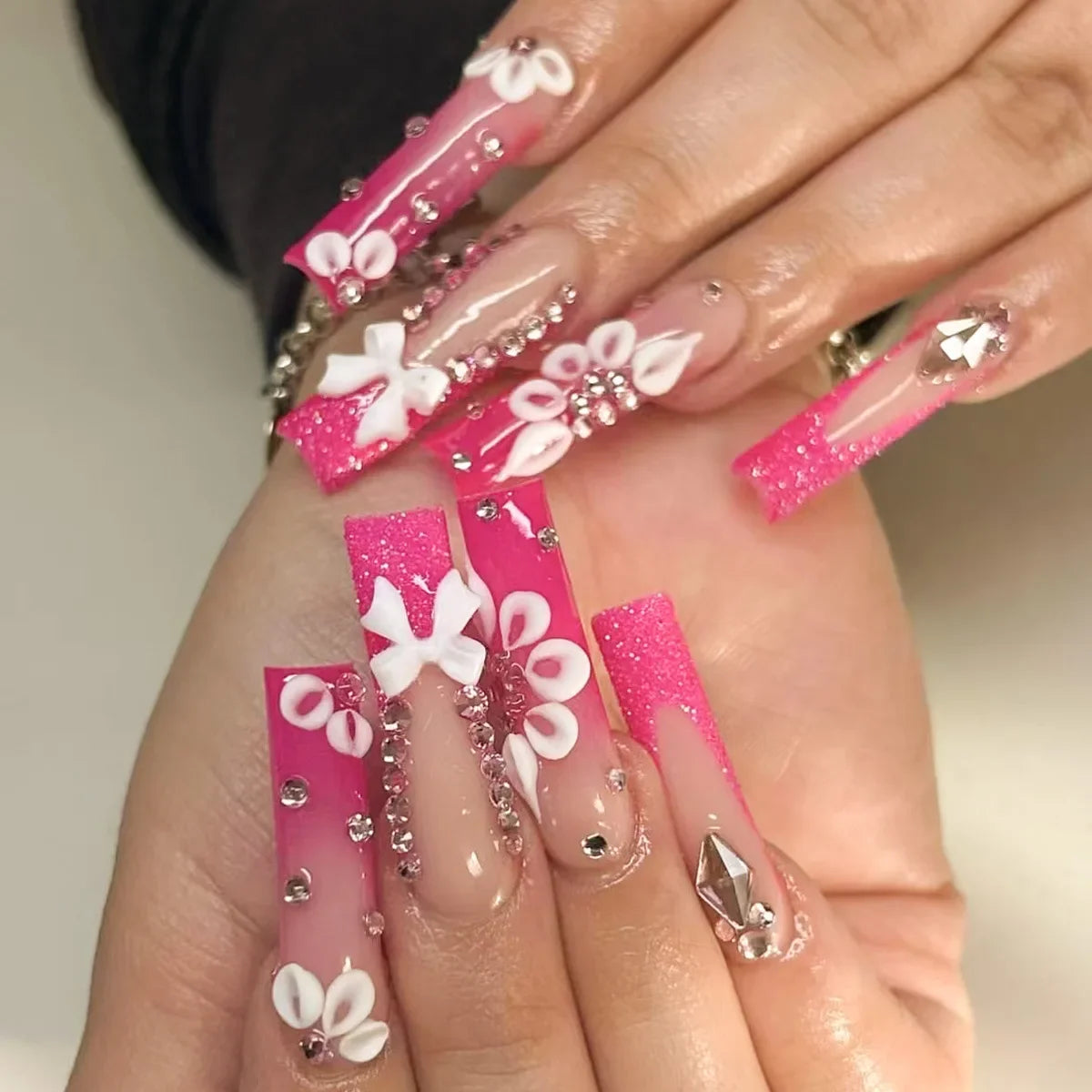 Nail Studio - 24 PCS Long Almond Press on Nails - GlamGrip Beauty
