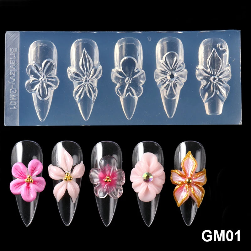 Petal Mold - 3D Flower Silicone Nail Art Mold - GlamGrip Beauty