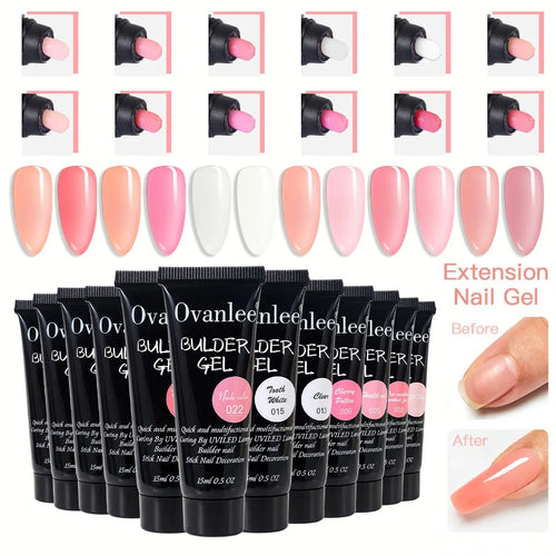 18-Piece Polygel Nail Builder Kit with Mini UV/LED Lamp - GlamGrip Beauty