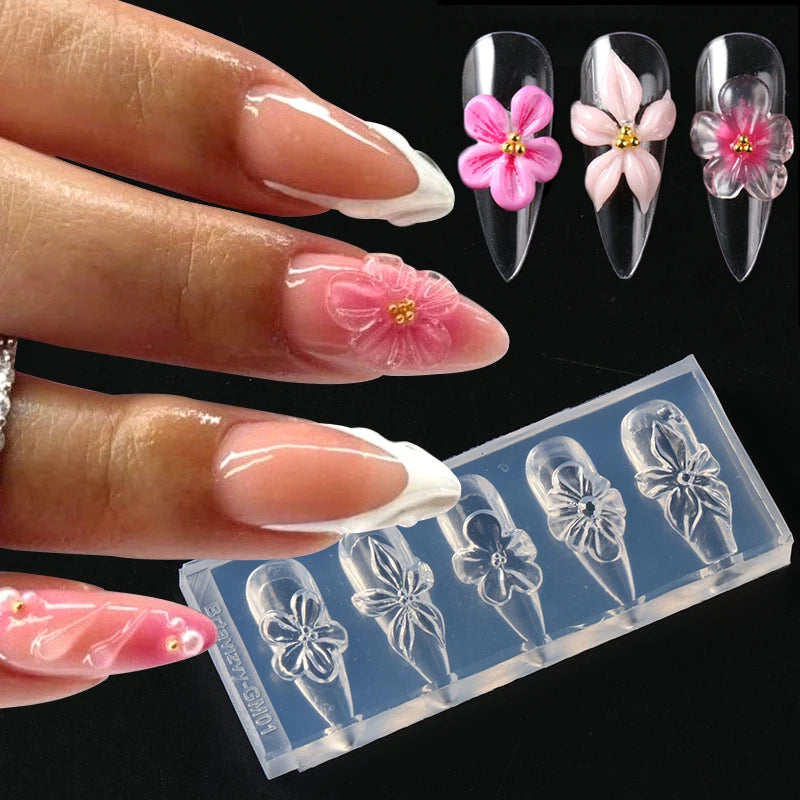 Petal Mold - 3D Flower Silicone Nail Art Mold - GlamGrip Beauty