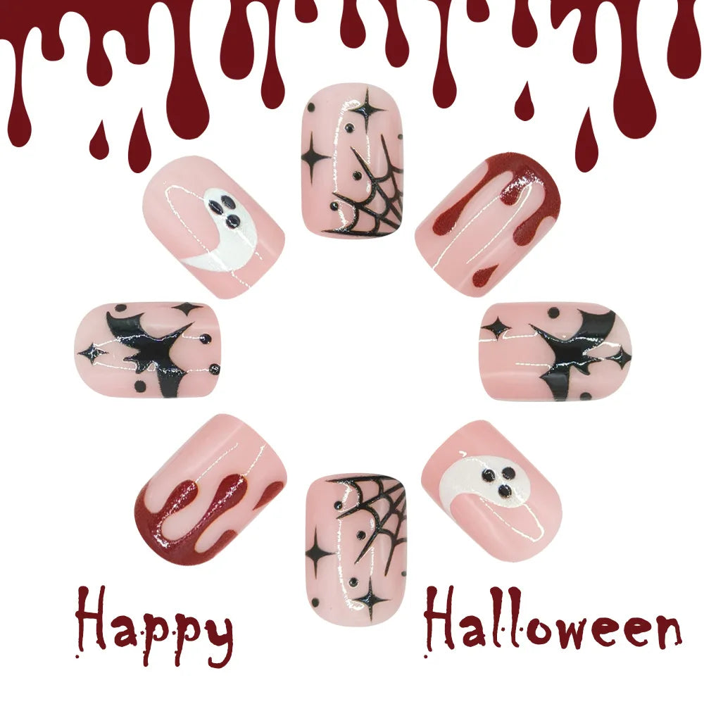 Halloween Blood Drip Press On Nails Set, 24 Pcs - GlamGrip Beauty