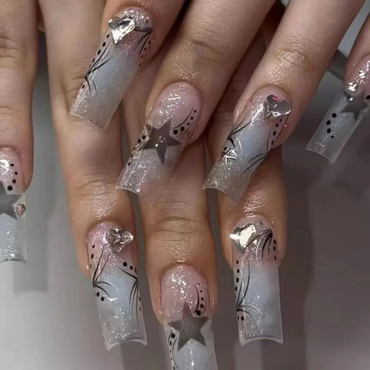 Nail Studio - 24 PCS Long Almond Press on Nails - GlamGrip Beauty