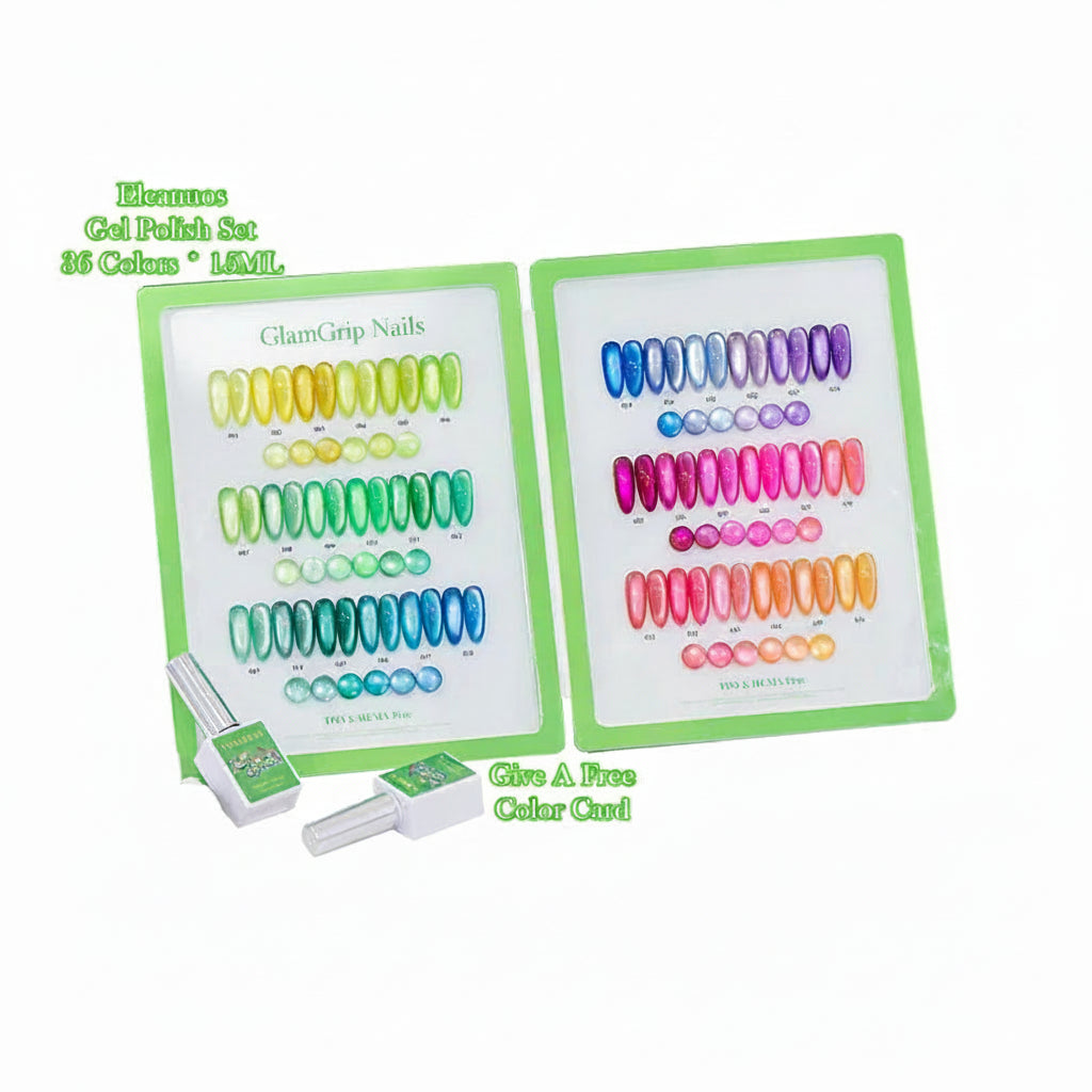 Spectrum Set - 36 Colour Cat's Eye Gel Polish Collection - GlamGrip Beauty