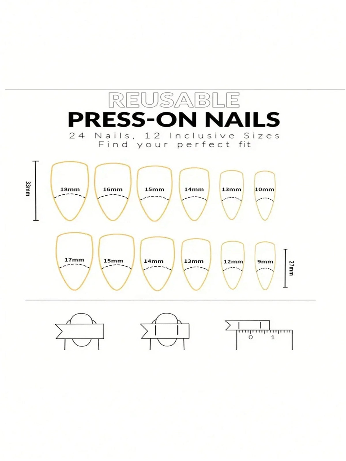 Seashells by the Seashore - 24 Set of Medium Almond-Shaped Press on Nails - GlamGrip Beauty