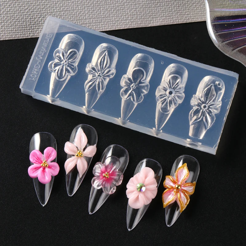 Petal Mold - 3D Flower Silicone Nail Art Mold - GlamGrip Beauty