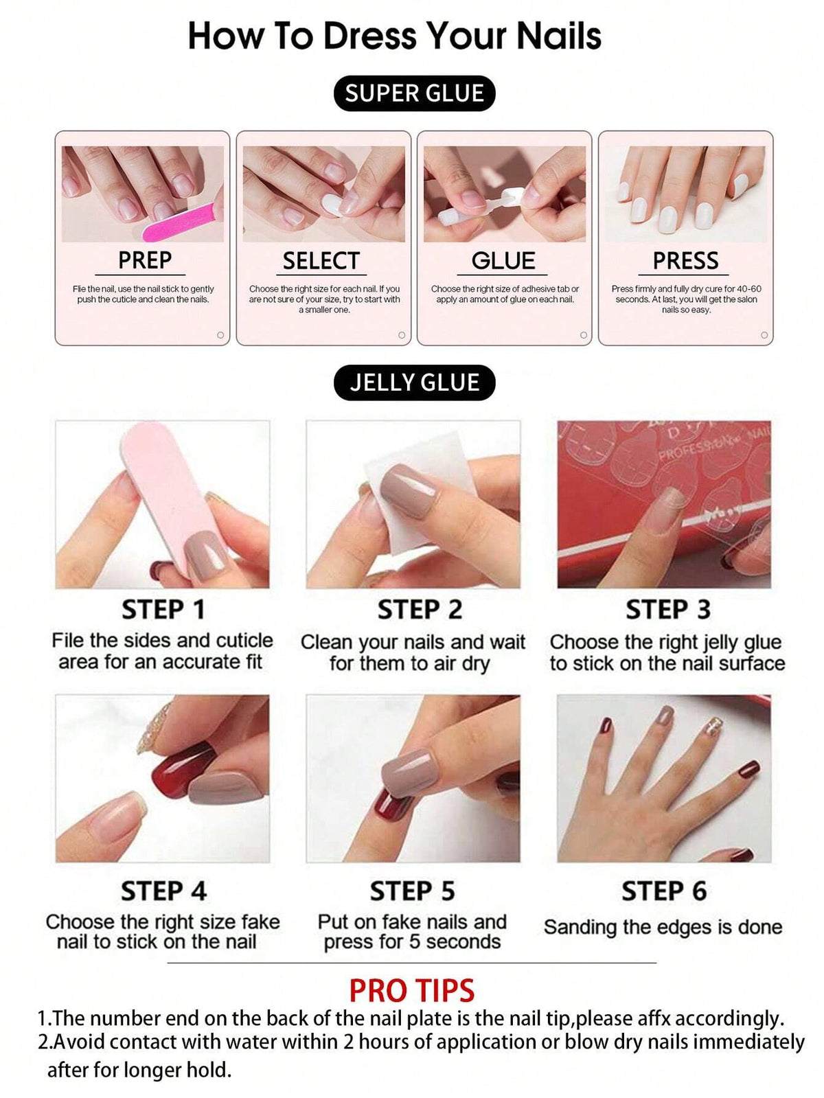 Tiny Dancer - 24 PCS Long Square Press on Nails - GlamGrip Beauty