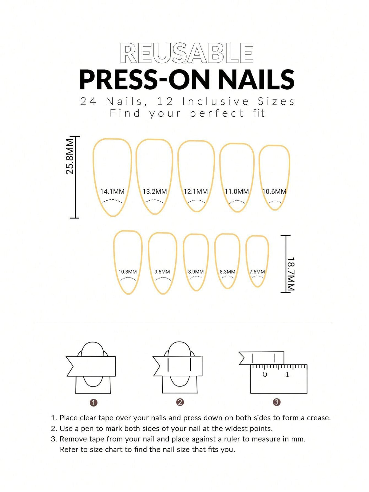 Tiny Dancer - 24 PCS Long Square Press on Nails - GlamGrip Beauty
