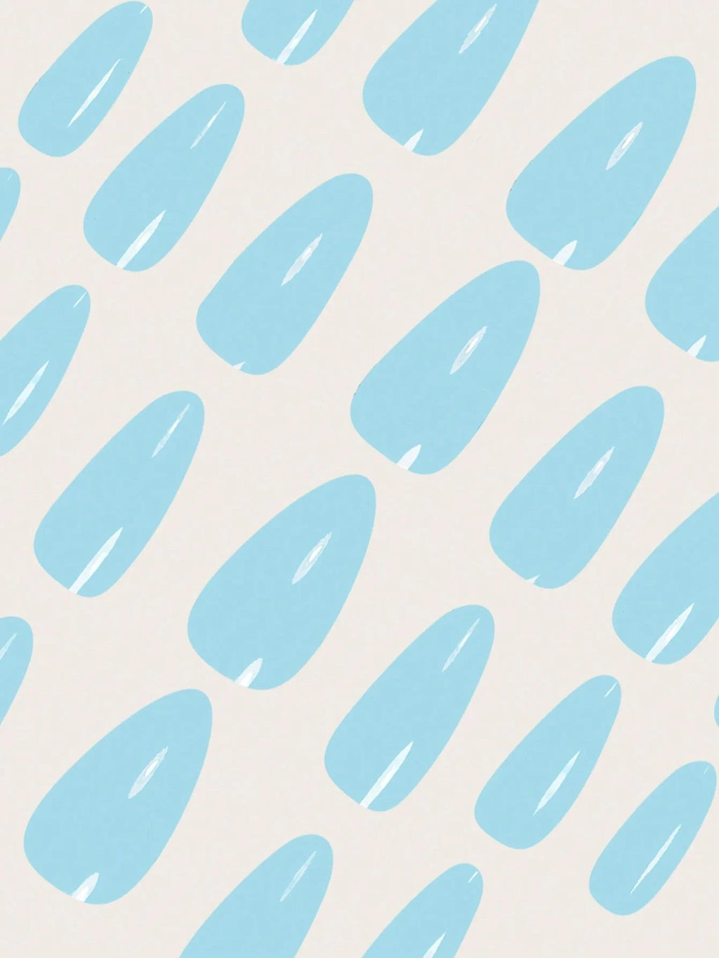 Pattern of blue abstract shapes on a beige background