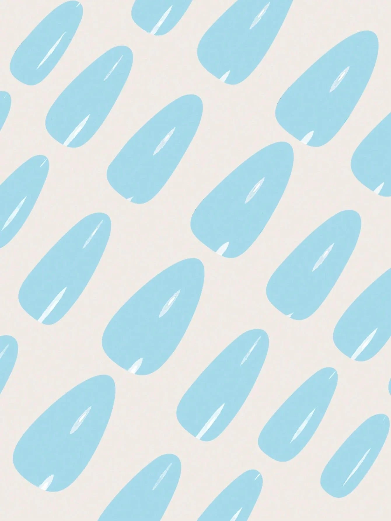Pattern of blue abstract shapes on a beige background